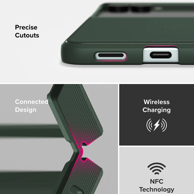 Husa Samsung Galaxy Z Flip7 Ringke Onyx, verde