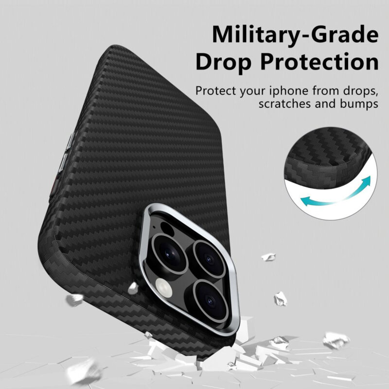 Husa iPhone 14 Techsuit CarbonHalo MagSafe, negru