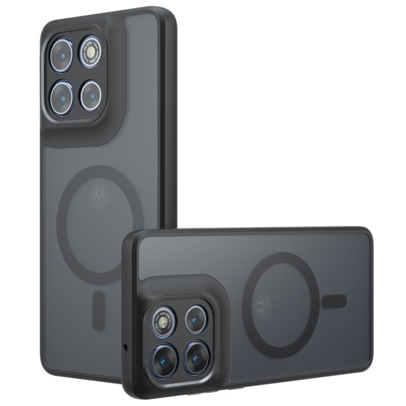 Husa Motorola Moto G86 Techsuit PureFrost MagSafe, negru frost