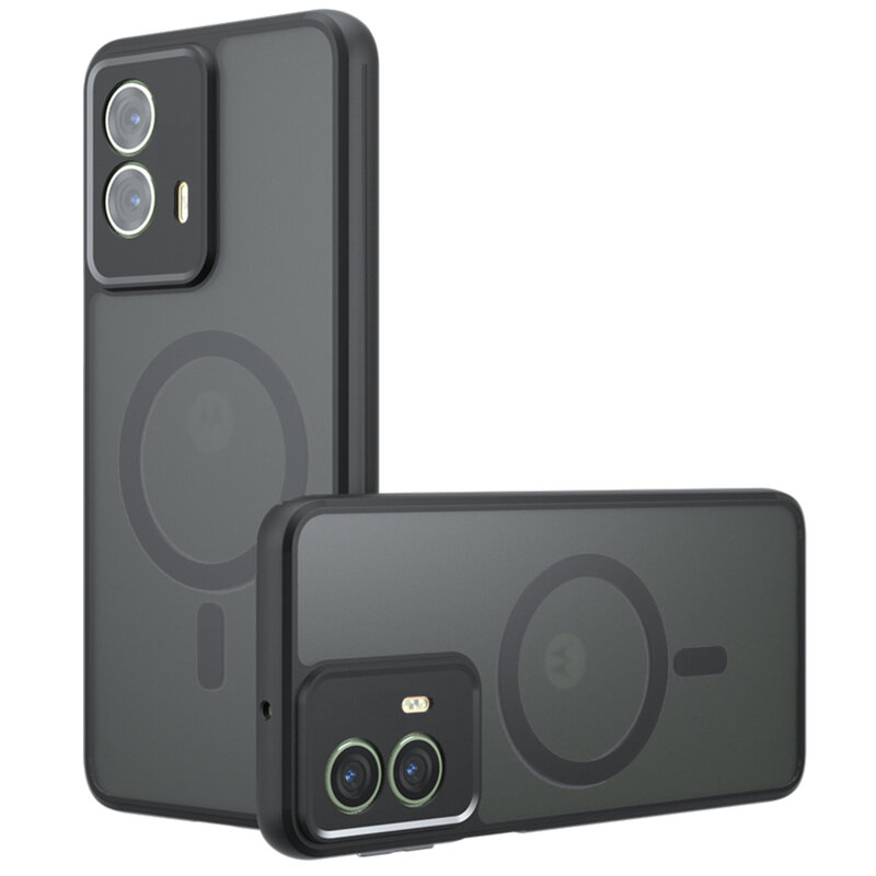 Husa Motorola Moto G85 Techsuit PureFrost MagSafe, negru frost