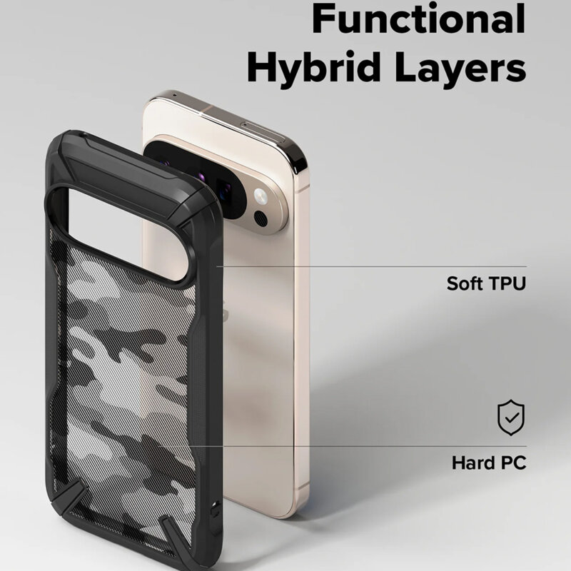 Husa Google Pixel 10 Ringke Fusion X Design, camuflaj
