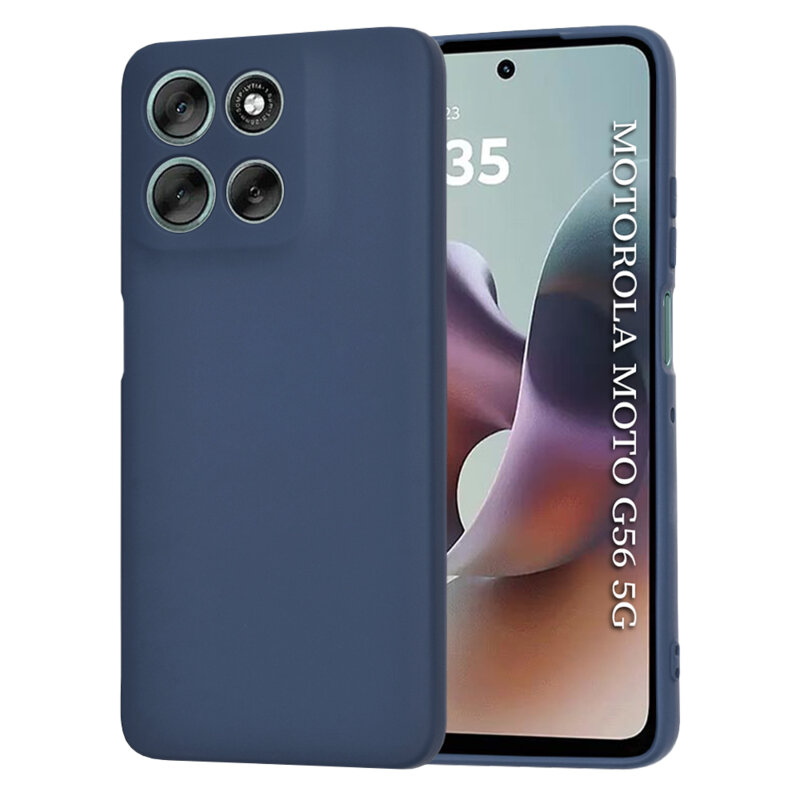 Husa silicon Motorola Moto G56 Techsuit SoftFlex, bleumarin