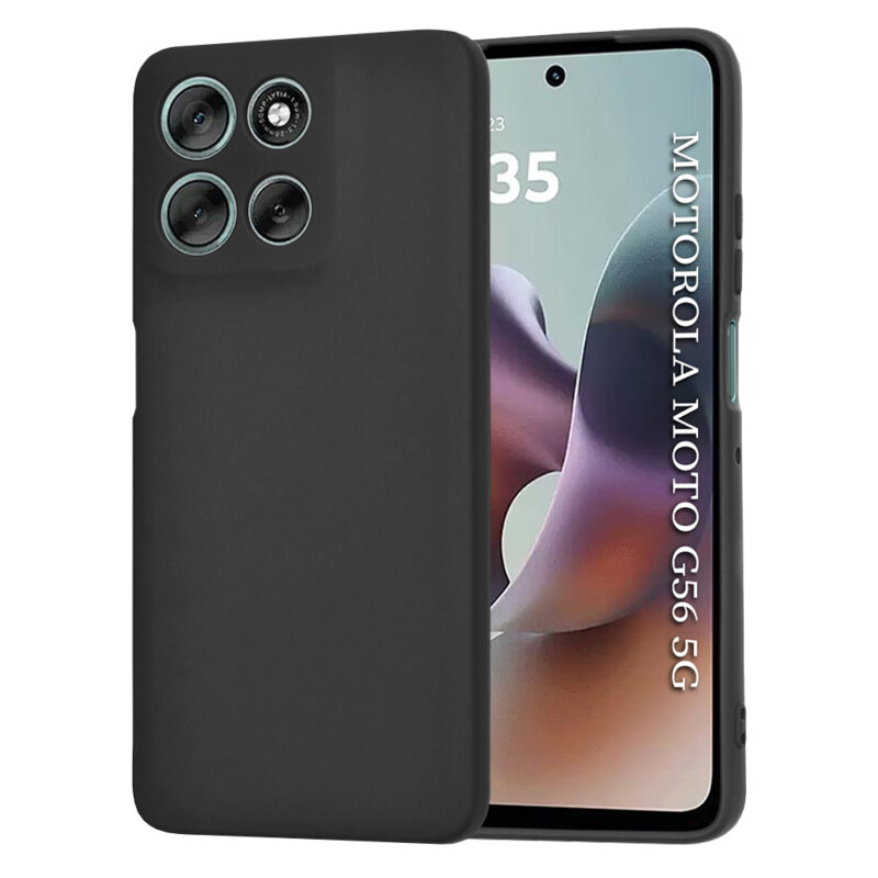 Husa silicon Motorola Moto G56 Techsuit SoftFlex, negru