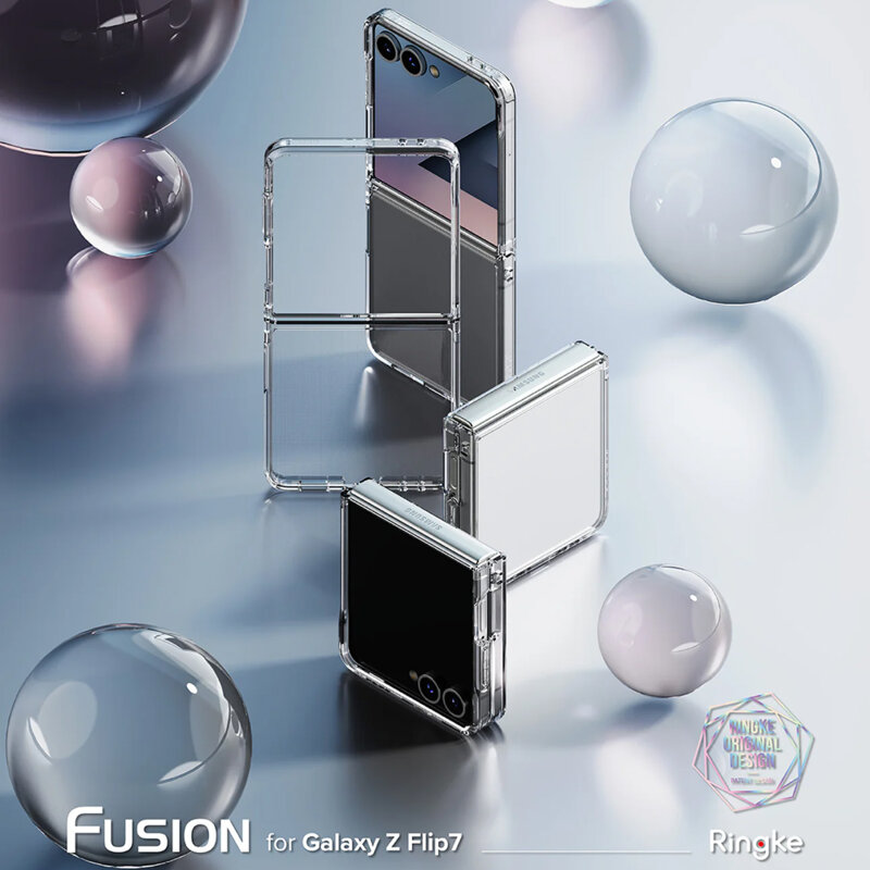 Husa Samsung Galaxy Z Flip7 Ringke Fusion, transparenta