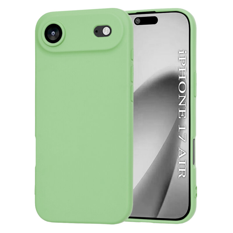 Husa silicon iPhone 17 Air Techsuit SoftFlex MagSafe, verde deschis