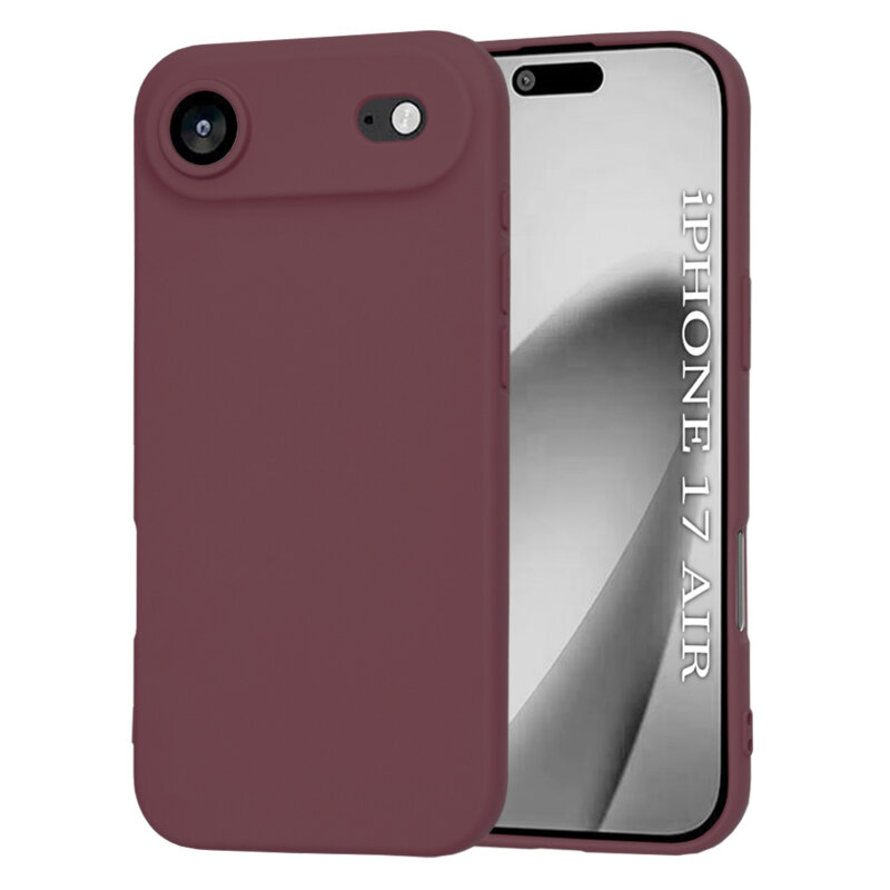 Husa silicon iPhone 17 Air Techsuit SoftFlex MagSafe, bordo