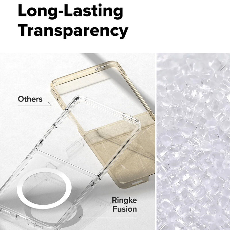 Husa Samsung Galaxy Z Flip7 Ringke Fusion MagSafe, transparenta