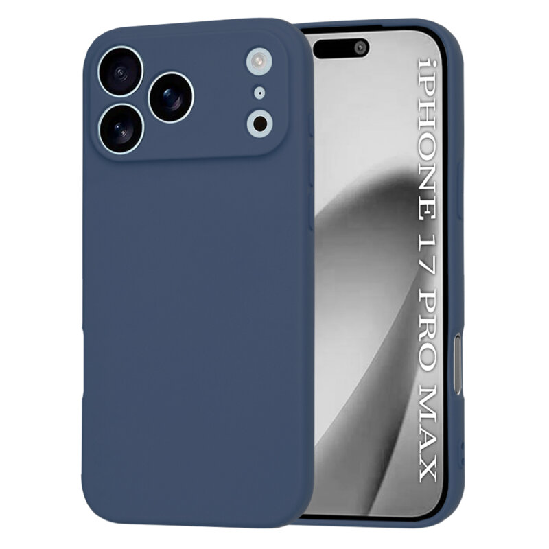 Husa silicon iPhone 17 Pro Max Techsuit SoftFlex MagSafe, bleumarin