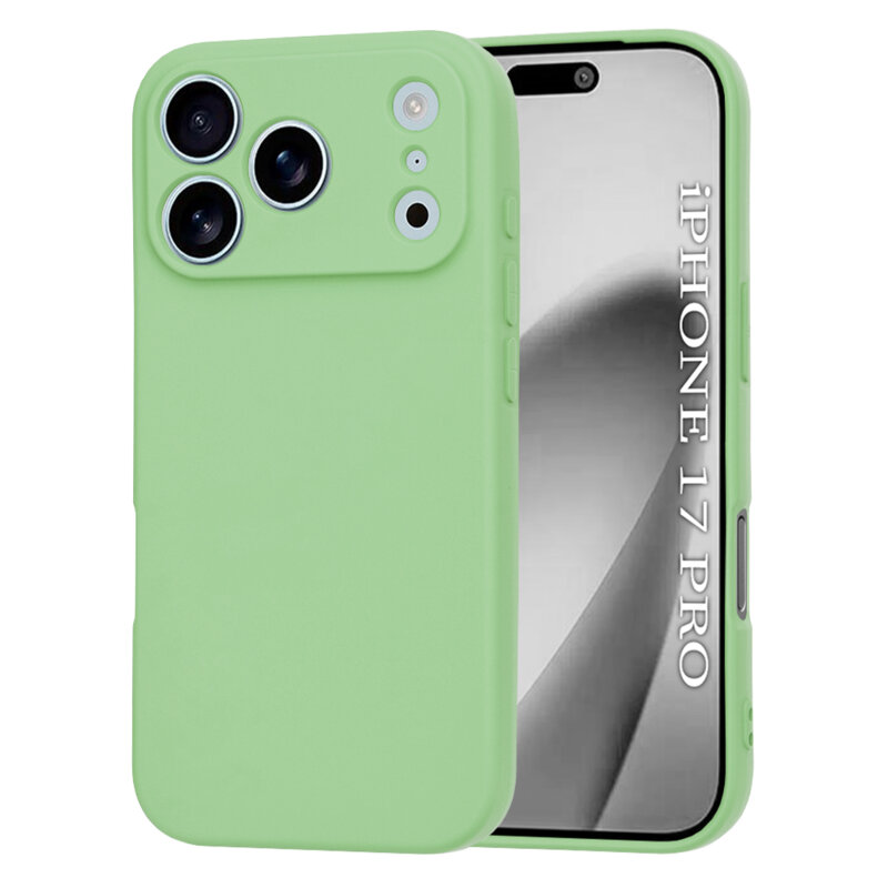Husa silicon iPhone 17 Pro Techsuit SoftFlex MagSafe, verde deschis