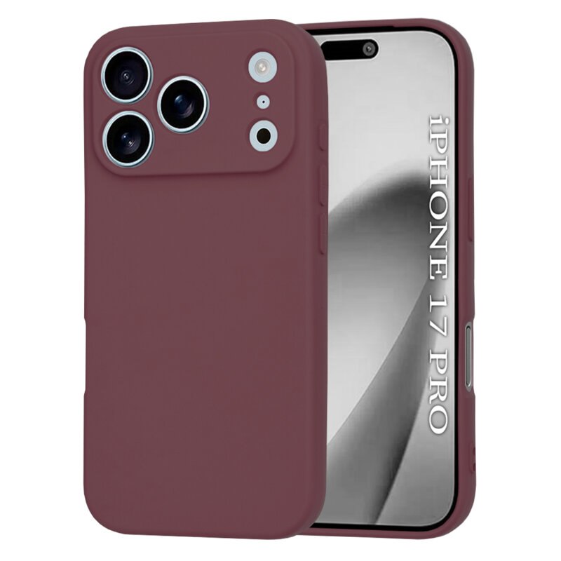 Husa silicon iPhone 17 Pro Techsuit SoftFlex MagSafe, bordo