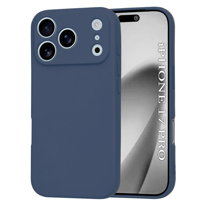 Husa silicon iPhone 17 Pro Techsuit SoftFlex MagSafe, bleumarin