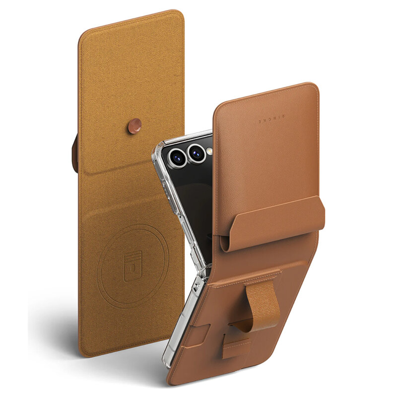 Husa Samsung Galaxy Z Flip7 Ringke Folio Grip Wallet Magnetic, maro