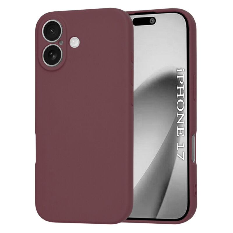 Husa silicon iPhone 17 Techsuit SoftFlex MagSafe, bordo