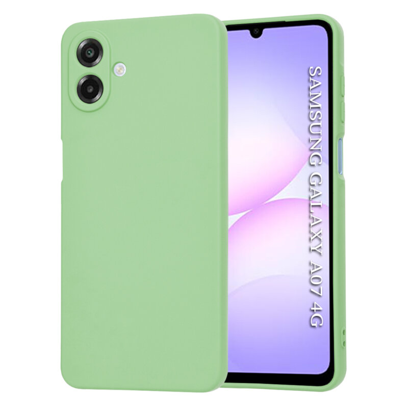 Husa silicon Samsung Galaxy A07 4G Techsuit SoftFlex, verde deschis