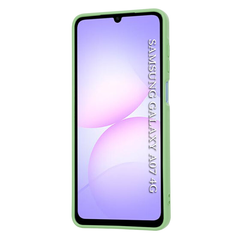 Husa silicon Samsung Galaxy A07 4G Techsuit SoftFlex, verde deschis