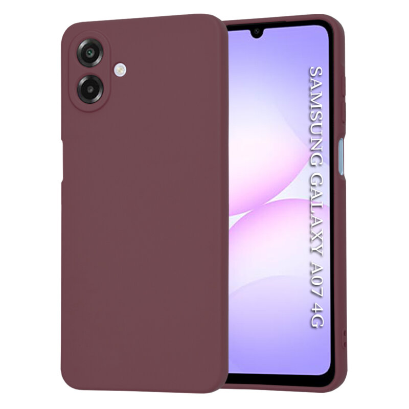 Husa silicon Samsung Galaxy A07 4G Techsuit SoftFlex, bordo