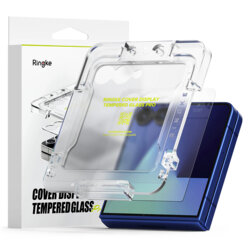 [Pachet 2x] Folie sticla Samsung Galaxy Z Flip7 Ringke Cover Display Easy Slide Tempered Glass Pro, transparenta