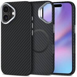 Husa iPhone 17 Techsuit CarbonHalo MagSafe, negru