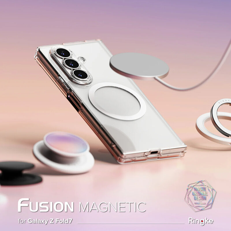 Husa Samsung Galaxy Z Fold7 Ringke Fusion MagSafe, transparenta