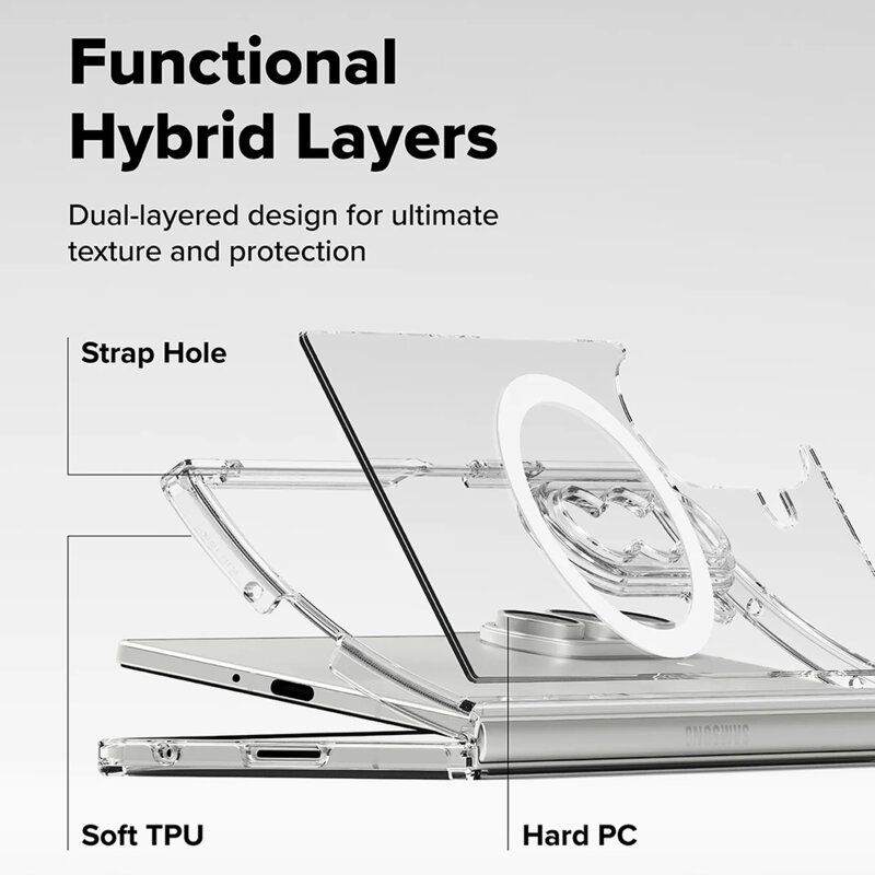 Husa Samsung Galaxy Z Fold7 Ringke Fusion MagSafe, transparenta