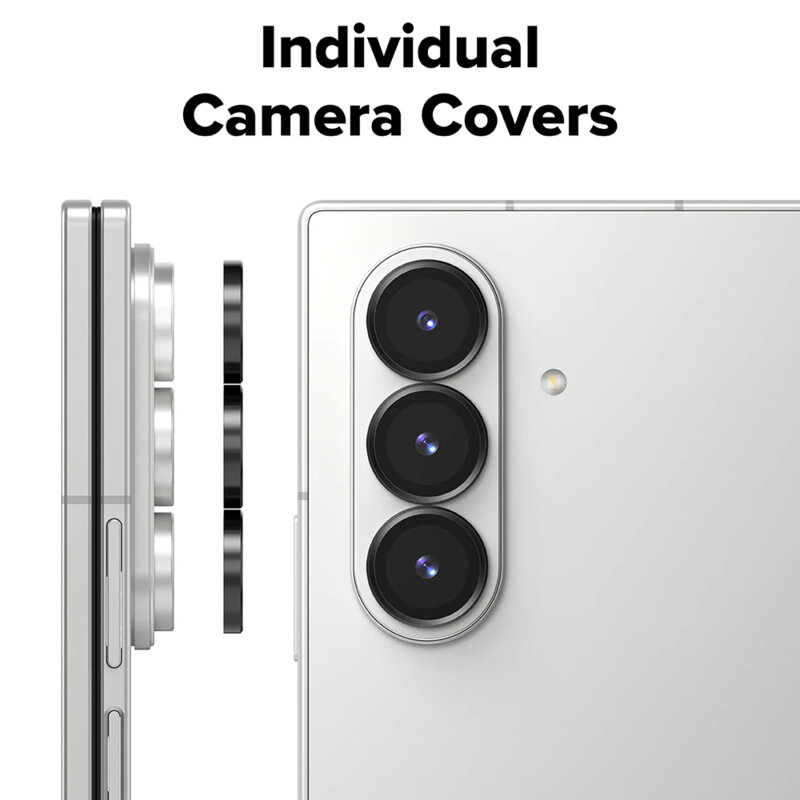 [Pachet 2x] Folie sticla camera Samsung Galaxy Z Fold7 Ringke Camera Lens Frame, negru