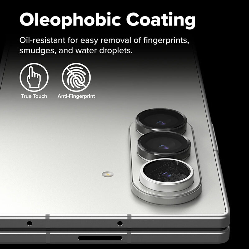 [Pachet 2x] Folie sticla camera Samsung Galaxy Z Fold7 Ringke Camera Lens Frame, negru