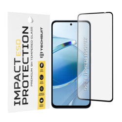 Folie sticla Xiaomi Redmi 12 5G Techsuit ESD Glass, negru