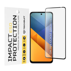 Folie sticla Xiaomi Poco M6 4G Techsuit ESD Glass, negru