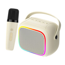 Boxa portabila cu microfon Bluetooth 5.4 Havit, SK818BT, bej