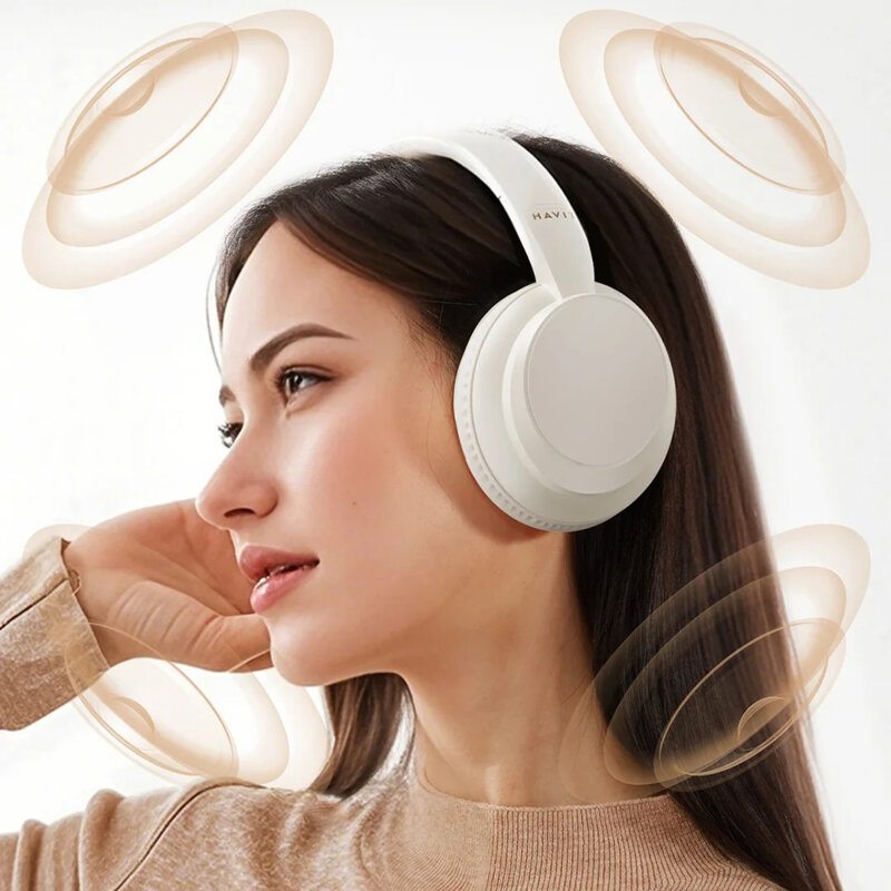 Casti wireless Bluetooth 5.4, 400mAhHavit H619BT, alb