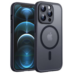 Husa iPhone 12 Pro Max Techsuit PureFrost MagSafe, negru frost