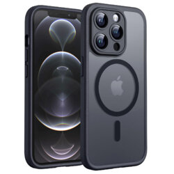 Husa iPhone 12 Pro Techsuit PureFrost MagSafe, negru frost