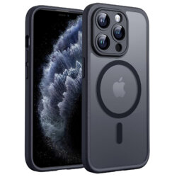 Husa iPhone 11 Pro Max Techsuit PureFrost MagSafe, negru frost