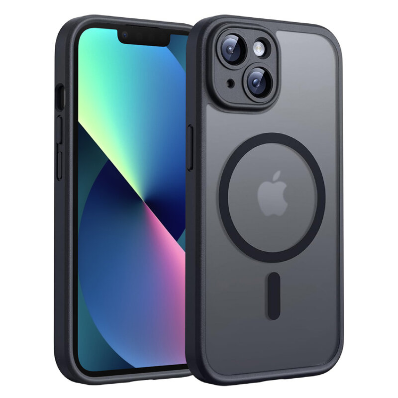 Husa iPhone 13 Techsuit PureFrost MagSafe, negru frost