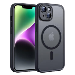 Husa iPhone 14 Techsuit PureFrost MagSafe, negru frost