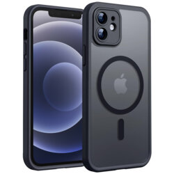 Husa iPhone 12 Techsuit PureFrost MagSafe, negru frost