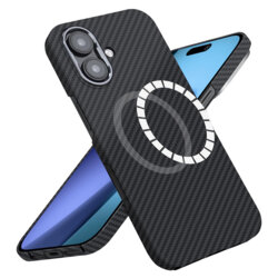 Husa iPhone 17 Techsuit Aramid Fiber MagSafe, negru