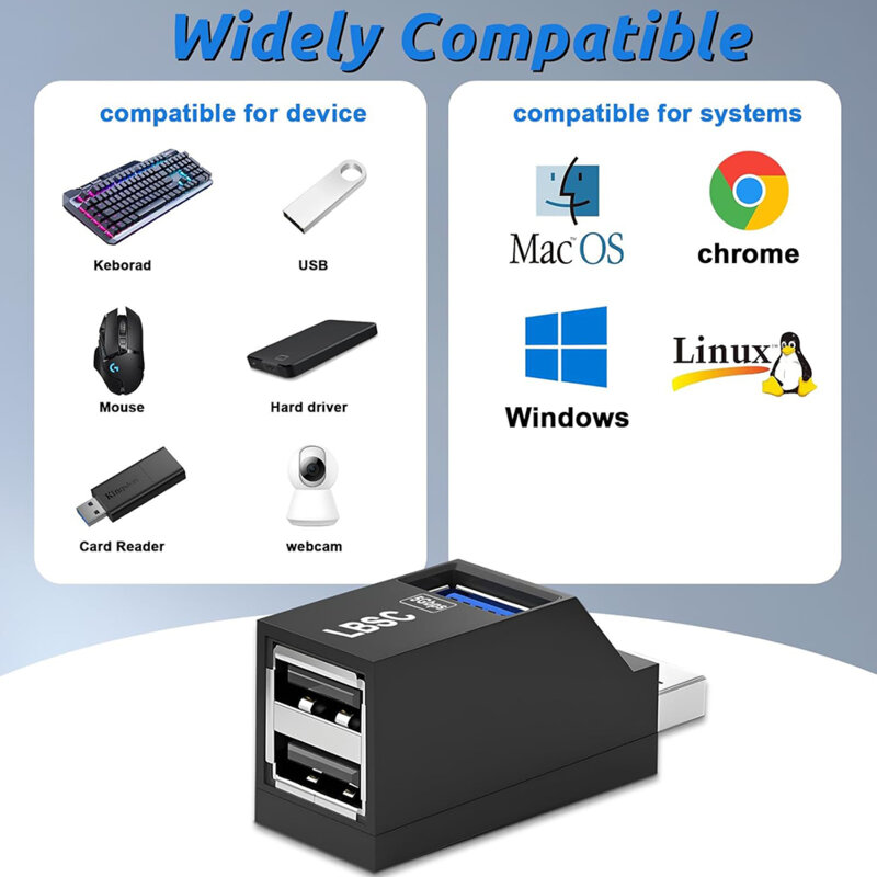 Mini hub USB la 2x USB 2.0, 1x USB 3.0 Techsuit EchoLink H11