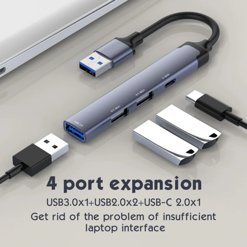 Hub USB la 3x USB, 1x Type-C Techsuit PolarisBridge H19