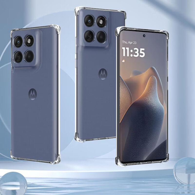 Husa Motorola Moto G56 Techsuit Shockproof Clear Silicone, transparenta