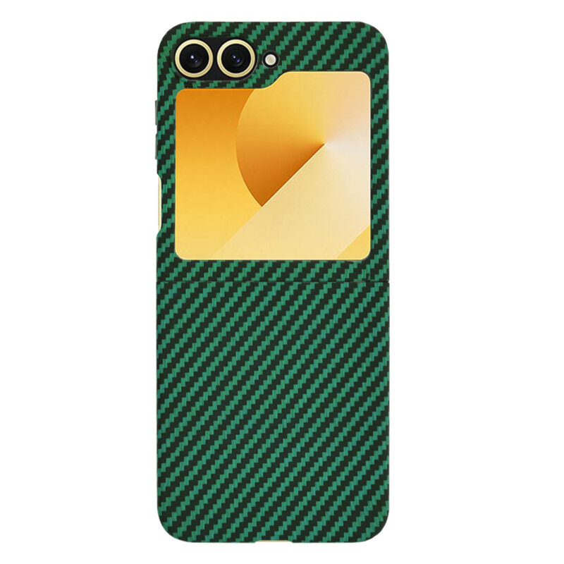 Husa Samsung Galaxy Z Flip7 FE Techsuit Carbonite FiberShell, verde
