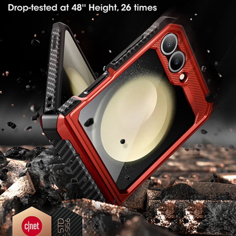 Husa Samsung Galaxy Z Flip7 FE Supcase Unicorn Beetle Pro, rosu