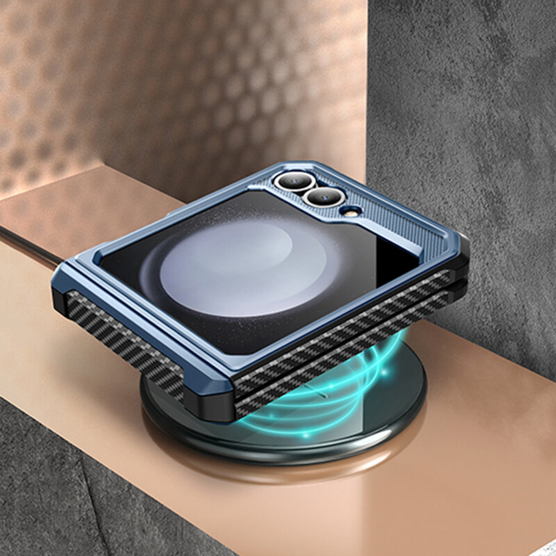 Husa Samsung Galaxy Z Flip7 FE Supcase Unicorn Beetle Pro, albastru