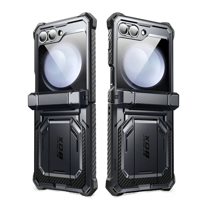 [Pachet 360°] Husa + folie Samsung Galaxy Z Flip7 FE I-Blason Armorbox, negru