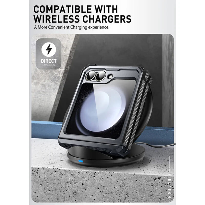 [Pachet 360°] Husa + folie Samsung Galaxy Z Flip7 FE I-Blason Armorbox, negru