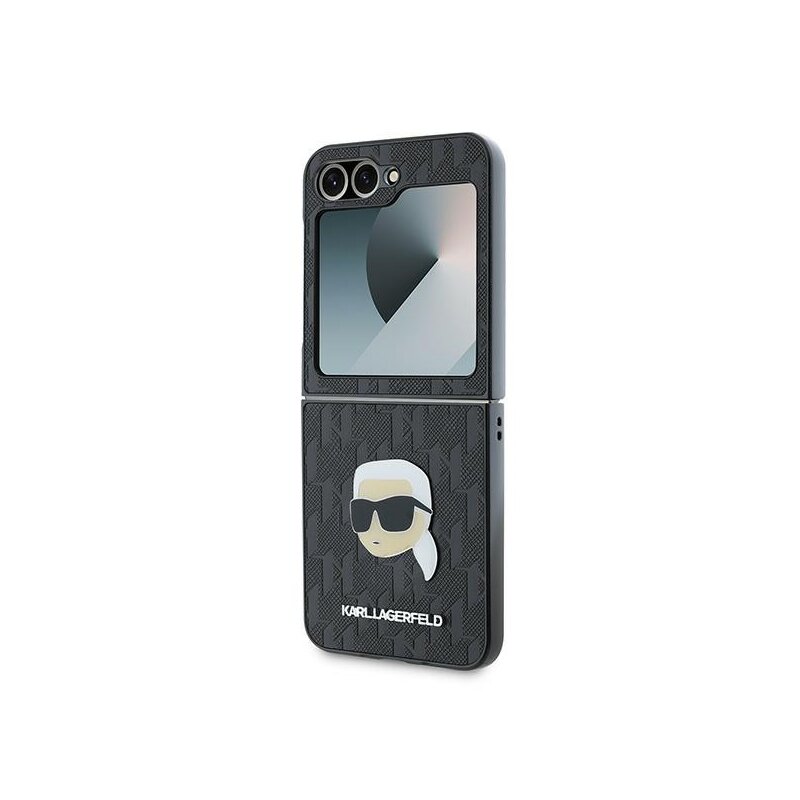 Husa originala Samsung Galaxy Z Flip7 FE Karl Lagerfeld Saffiano, #culoareCustom#