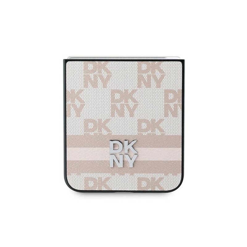 Husa piele Samsung Galaxy Z Flip7 FE DKNY Leather, roz