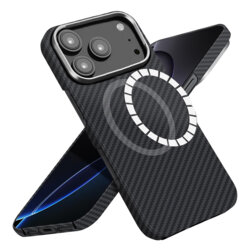 Husa iPhone 17 Pro Max Techsuit Aramid Fiber MagSafe, negru
