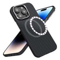 Husa iPhone 14 Pro Techsuit Aramid Fiber MagSafe, negru