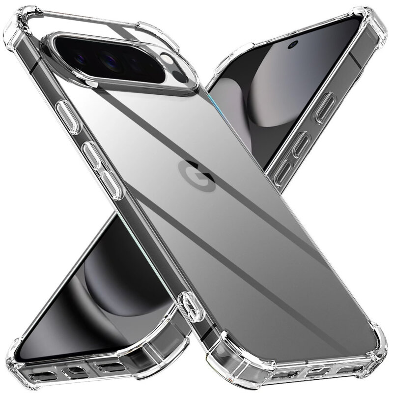Husa Google Pixel 10 Pro XL Techsuit Shockproof Clear Silicone, transparenta